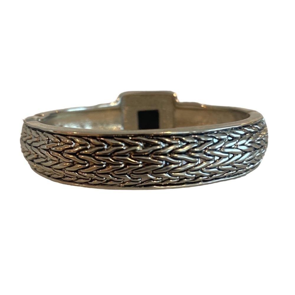 Hinge Bangle Silver/Black/Gold Colored Bracelet - Picture 3 of 6